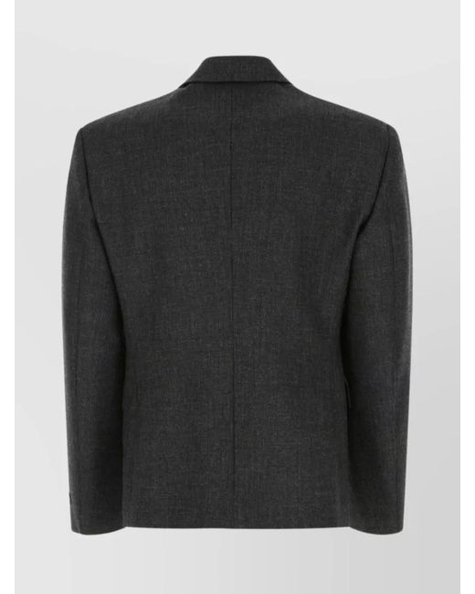 Prada Black Virgin Wool Blazer for men
