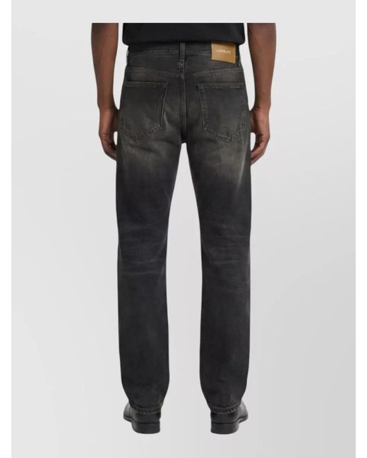 Haikure Black Mid-Rise Regular-Fit Straight-Leg Denim Jeans for men