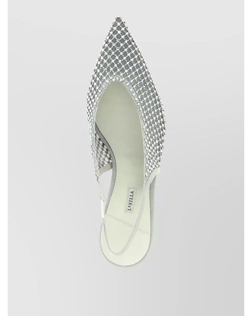 Le Silla Gray Gilda Slingback Pumps