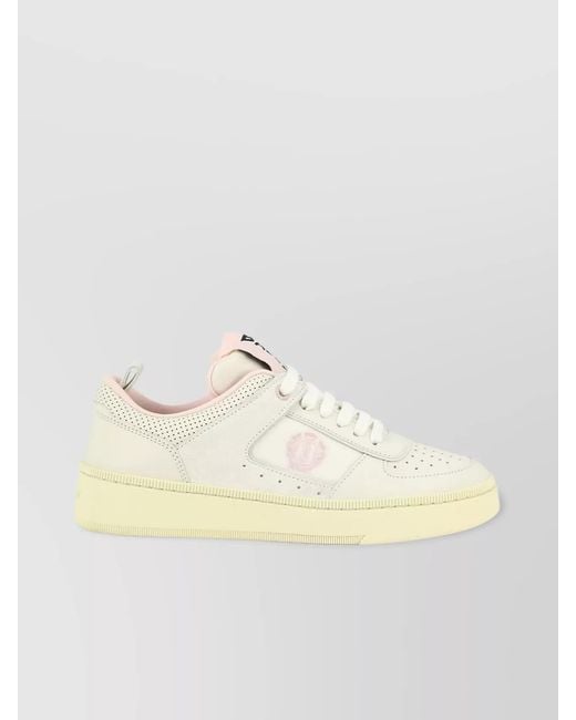 Bally Natural Perforated Pull Tab Rubber Sole Sneakers