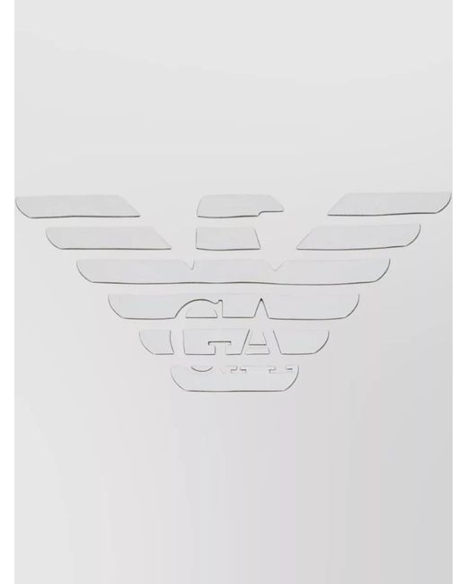 Emporio Armani White Cotton Logo-Print Short-Sleeve T-Shirt for men