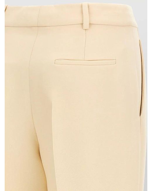 Fendi Natural Silk Tailored Trousers
