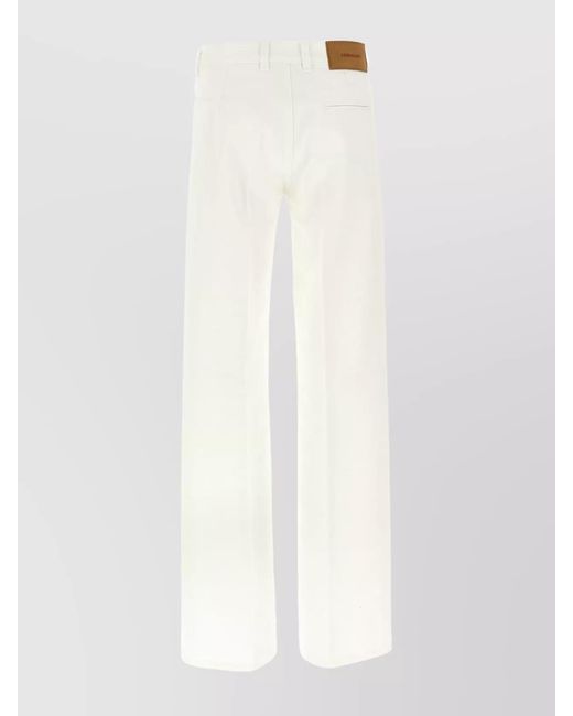 Ferragamo White Denim Straight-Leg Jeans
