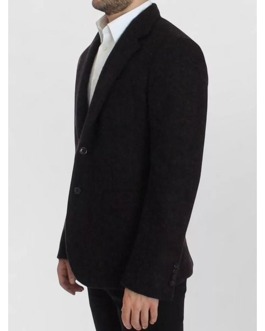 Dolce & Gabbana Black Alpaca Two Button Blazer Jacket for men