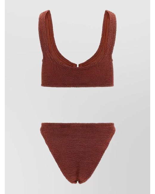 Hunza G Red Julia Bikini Ring High Cut