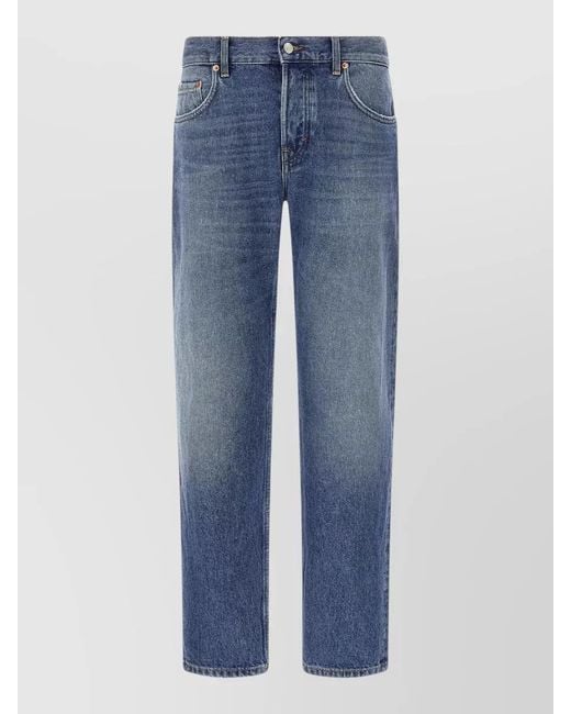 Department 5 Blue Keith Jeans Belt Loops Contrast Stitching for men