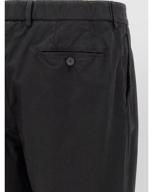Cellar Door Black Nuv Pants Tailored Cut Belt Loops for men