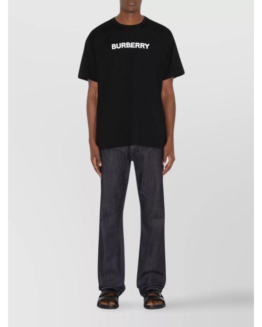 Burberry Black Signature Crew Neck Logo T-Shirt for men