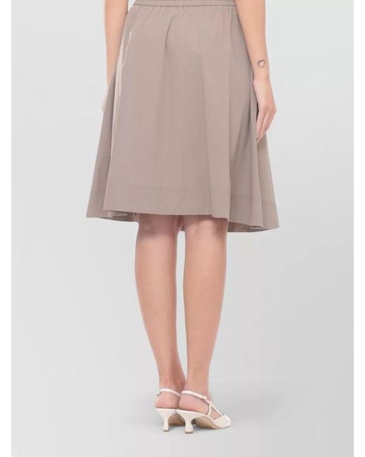 Herno Gray A Line Skirt Knee And Midi Length