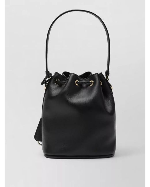 Prada Black Bucket Bag Tone Hardware Top Handle