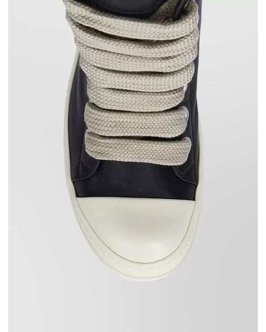 Rick Owens Multicolor Jumbolace High Top Sneakers Leather Toecap for men