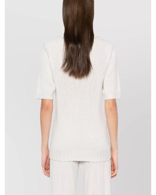 Fabiana Filippi White Cashmere Knitted Top
