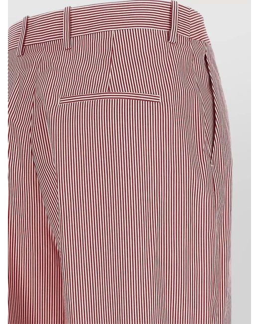 ARMARIUM Pink Juno Striped Pants Belt Loops Pockets