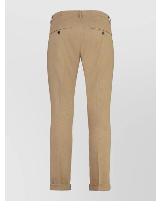 Dondup Black Slim Fit Chino Pants Stretch Cotton for men