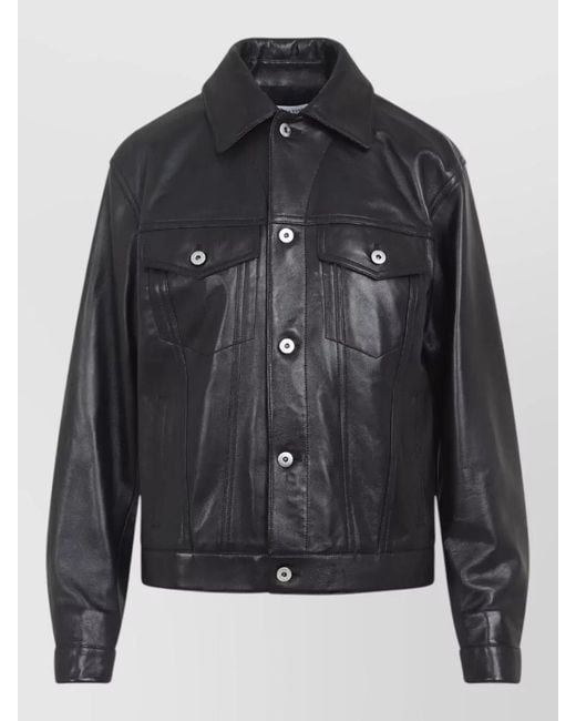 Bottega Veneta Black Leather Jacket