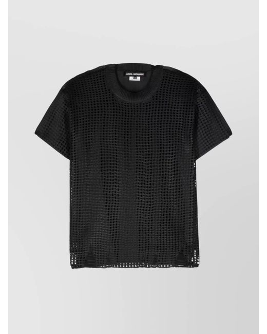 Junya Watanabe Black Mesh Panelled Crewneck T-Shirt