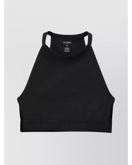 Filippa K Black High-Neck Racerback Sports Bra