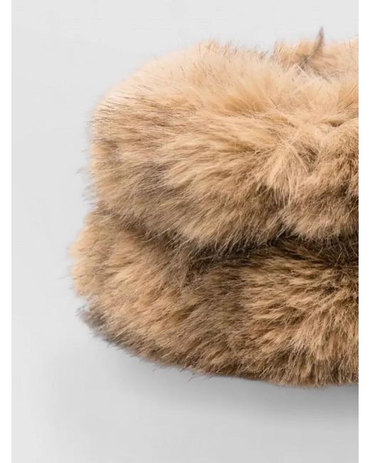 By Malene Birger Natural Elbie Faux Fur Elastic Hair Cuffs