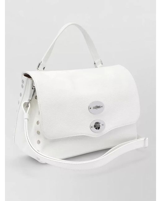 Zanellato White Leather Shoulder Bag