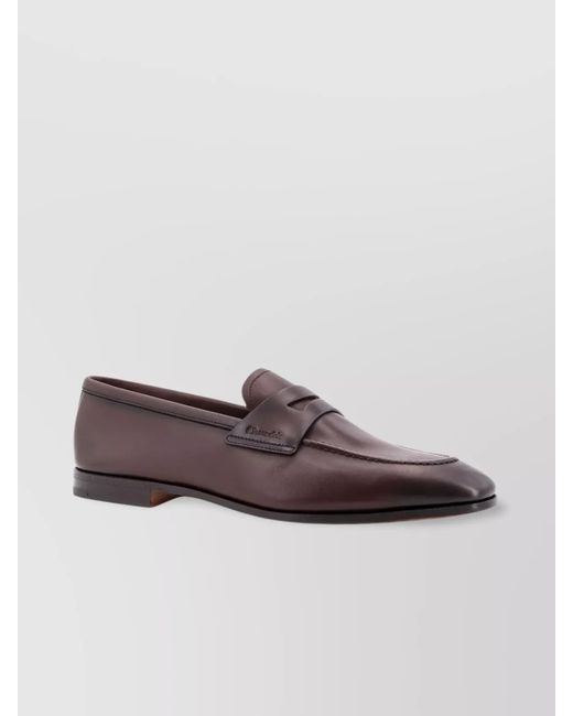 Church's Brown Loafer Leather Saddle Rounded Toe for men