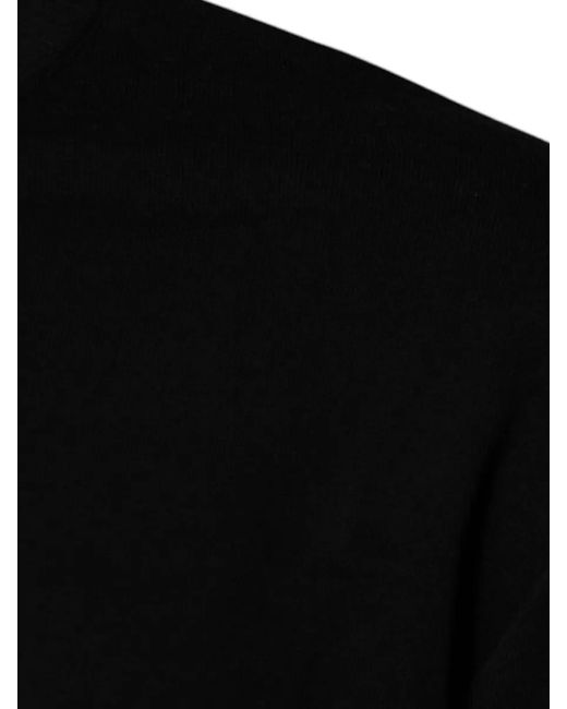 Versace Black Cotton Medusa Embroidered Crew Neck Sweatshirt for men