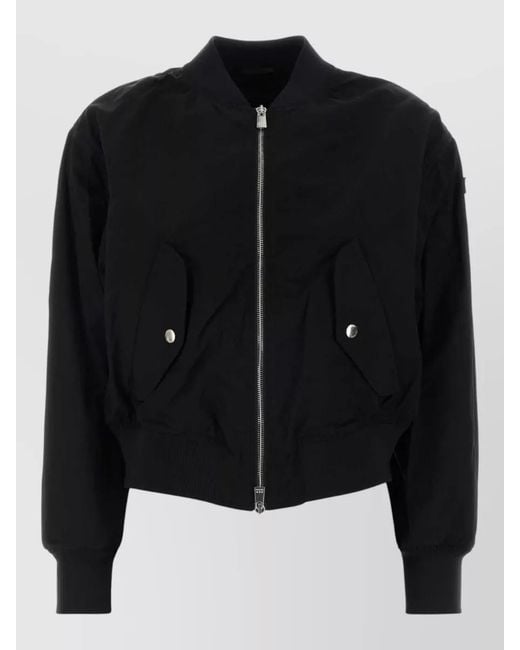 Tatras Black Nylon Single-Breasted Bomber Jacket