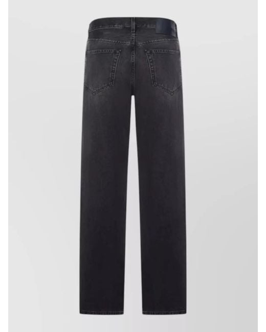Haikure Blue Blake Straight Fit Five Pocket Jeans for men