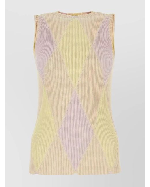 Burberry Natural Sleeveless Tops