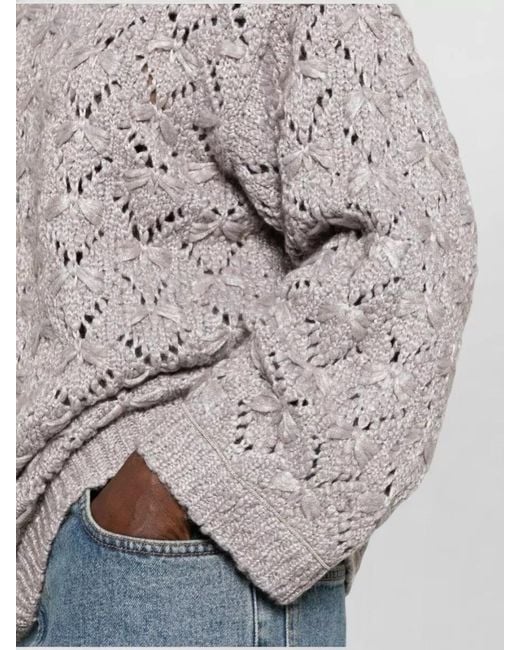 Fabiana Filippi Multicolor Knit Crew Neck Blazer Style Sweater