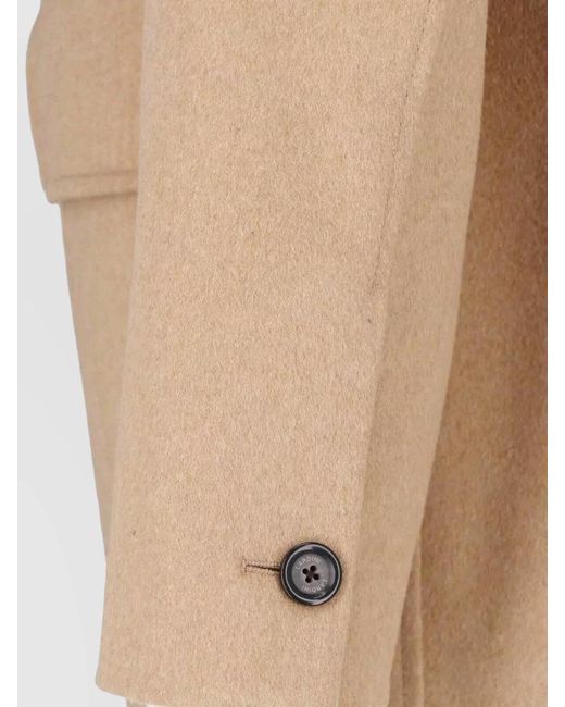 Lardini Natural Virgin Wool Single Breasted Coat for men