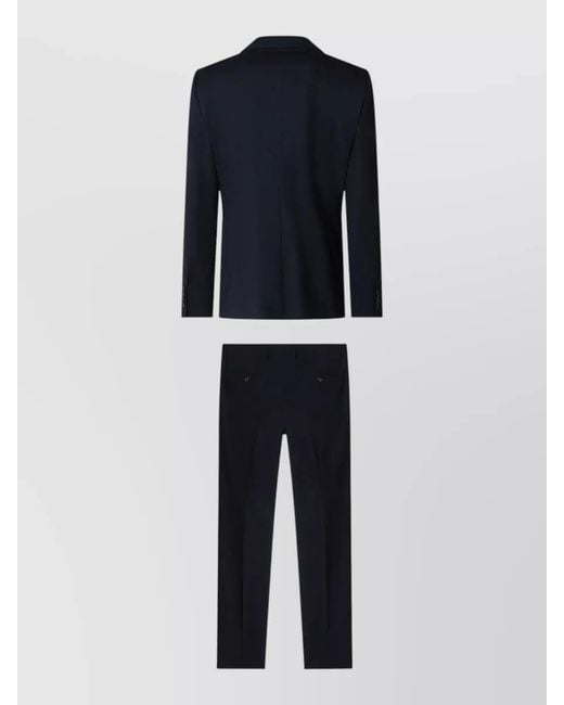 Dolce & Gabbana Blue Tailored Suit Single Breasted Jacket Trousers for men