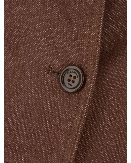 Max Mara Brown Denim Cropped Jacket