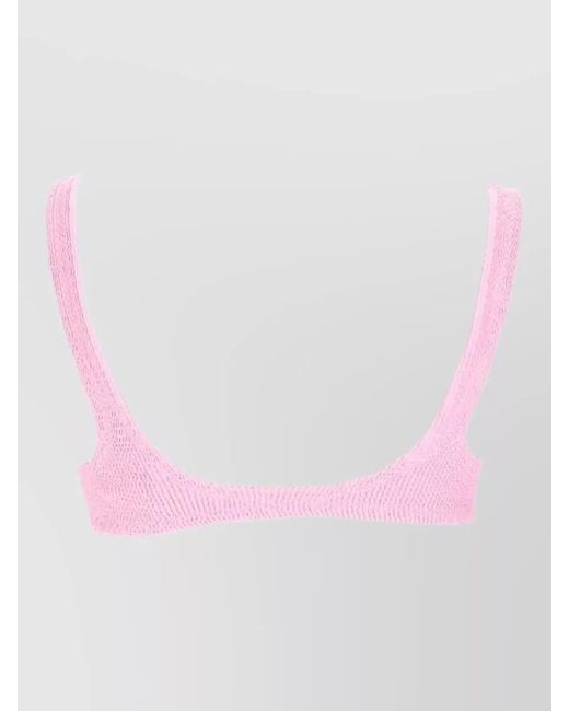 Mc2 Saint Barth Pink Crinkle Bikini Top