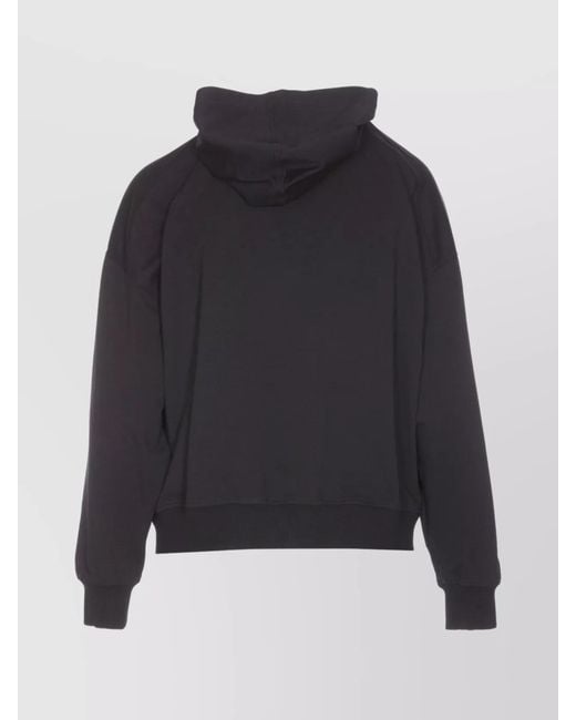 Brunello Cucinelli Blue Hooded Zip Sweatshirt Kangaroo Pocket