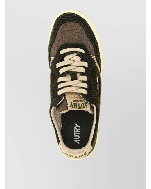 Autry Metallic Medalist Low Lace Up Sneakers Rubber for men