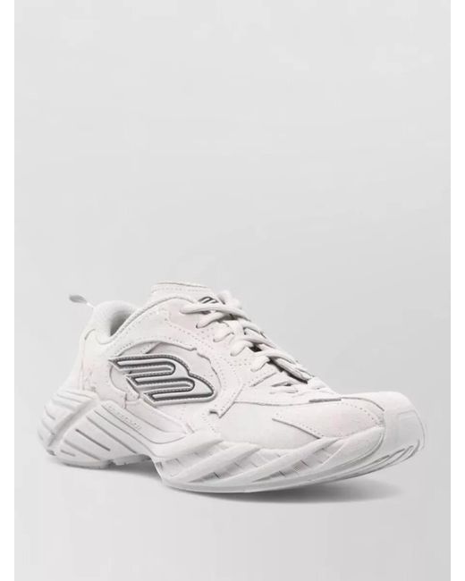 Balenciaga White Leather Low-Top Sneakers
