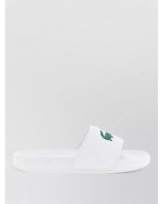 Lacoste White Serve Zero Flat Open Toe Slides for men