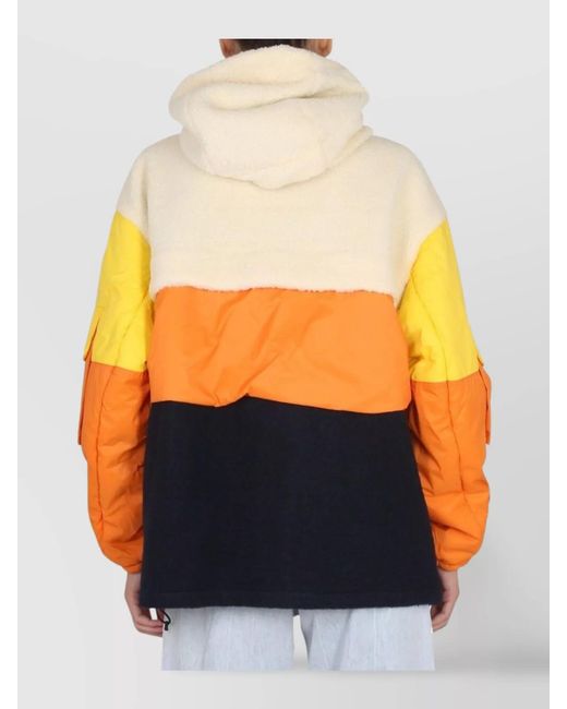 K-Way Multicolor Sherpa Hooded Jacket for men