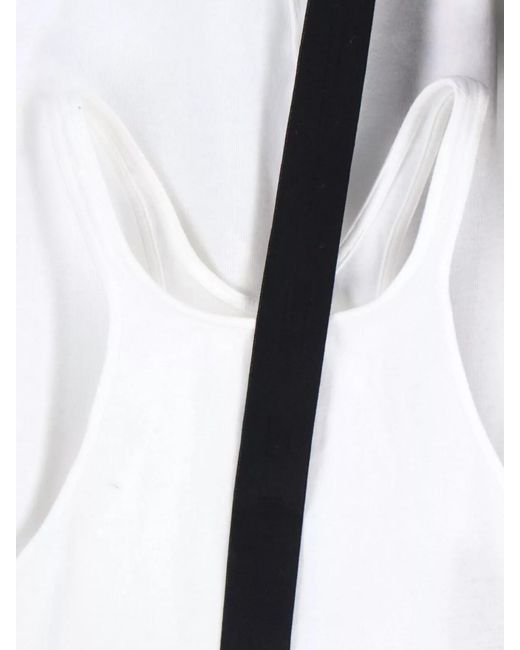 Rick Owens White Cotton Sleeveless Top