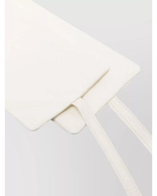 FURLING BY GIANI White Geisha Tie High Waist Wrap Leather Belt