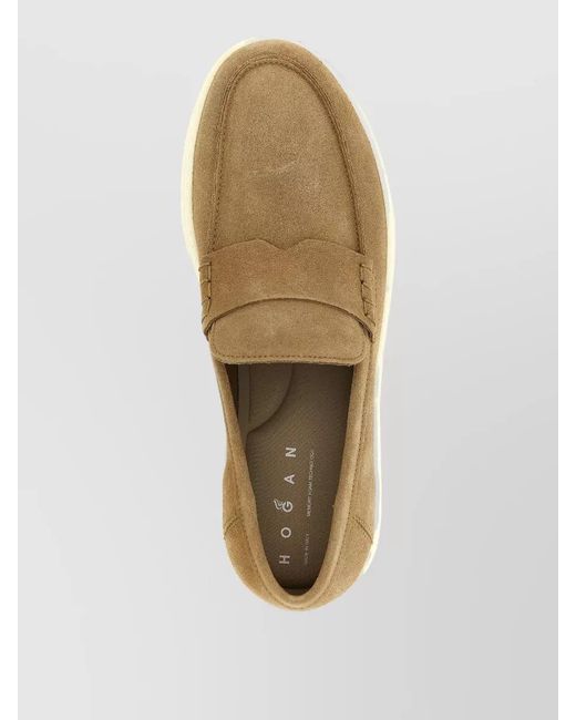 Hogan Natural Leather Loafers for men