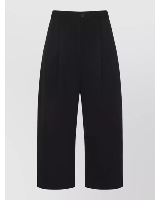 Studio Nicholson Blue Cotton High-Rise Wide-Leg Trousers for men
