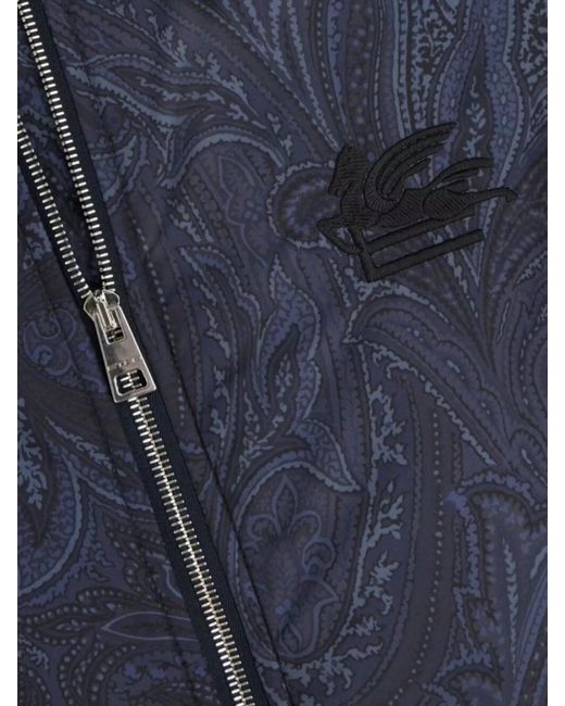Etro Blue Bomber Jacket for men