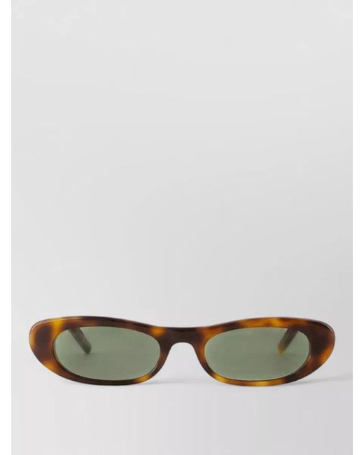 Saint Laurent Green Sl 557 Acetate Oval Sunglasses Tortoiseshell