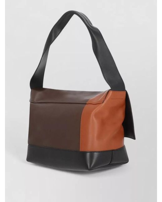 Marni Brown Museo Leather Shoulder Bag