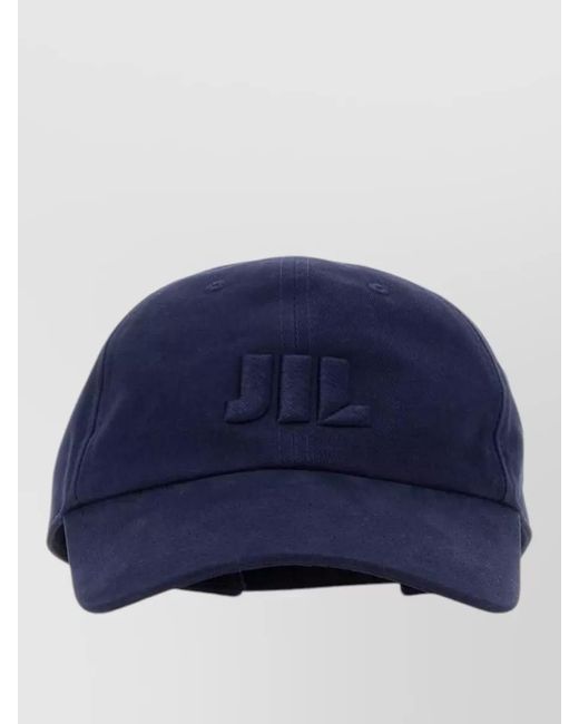 Jil Sander Blue Twill Baseball Cap Curved Brim Design for men