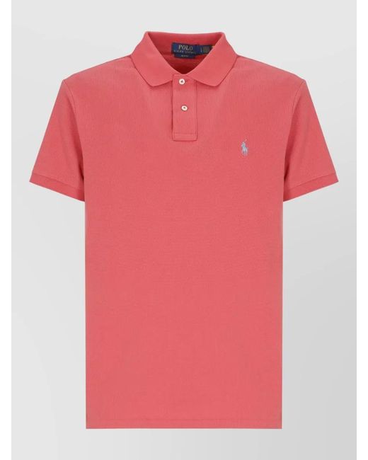 Ralph Lauren Pink Cotton Short-Sleeve Polo Shirt for men
