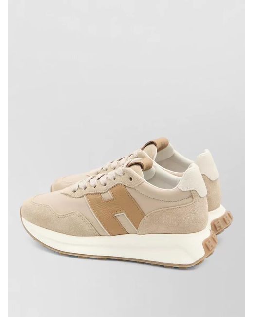 Hogan Natural Leather Low-Top Sneakers