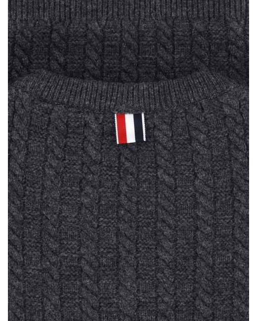 Thom Browne Blue Virgin Wool Crewneck Jumper for men