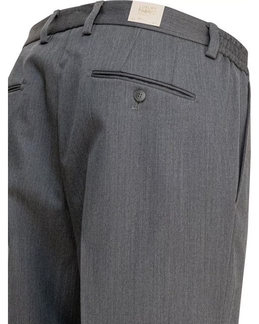 Briglia 1949 Gray Trousers Straight Leg Belt Loops Back Pockets for men